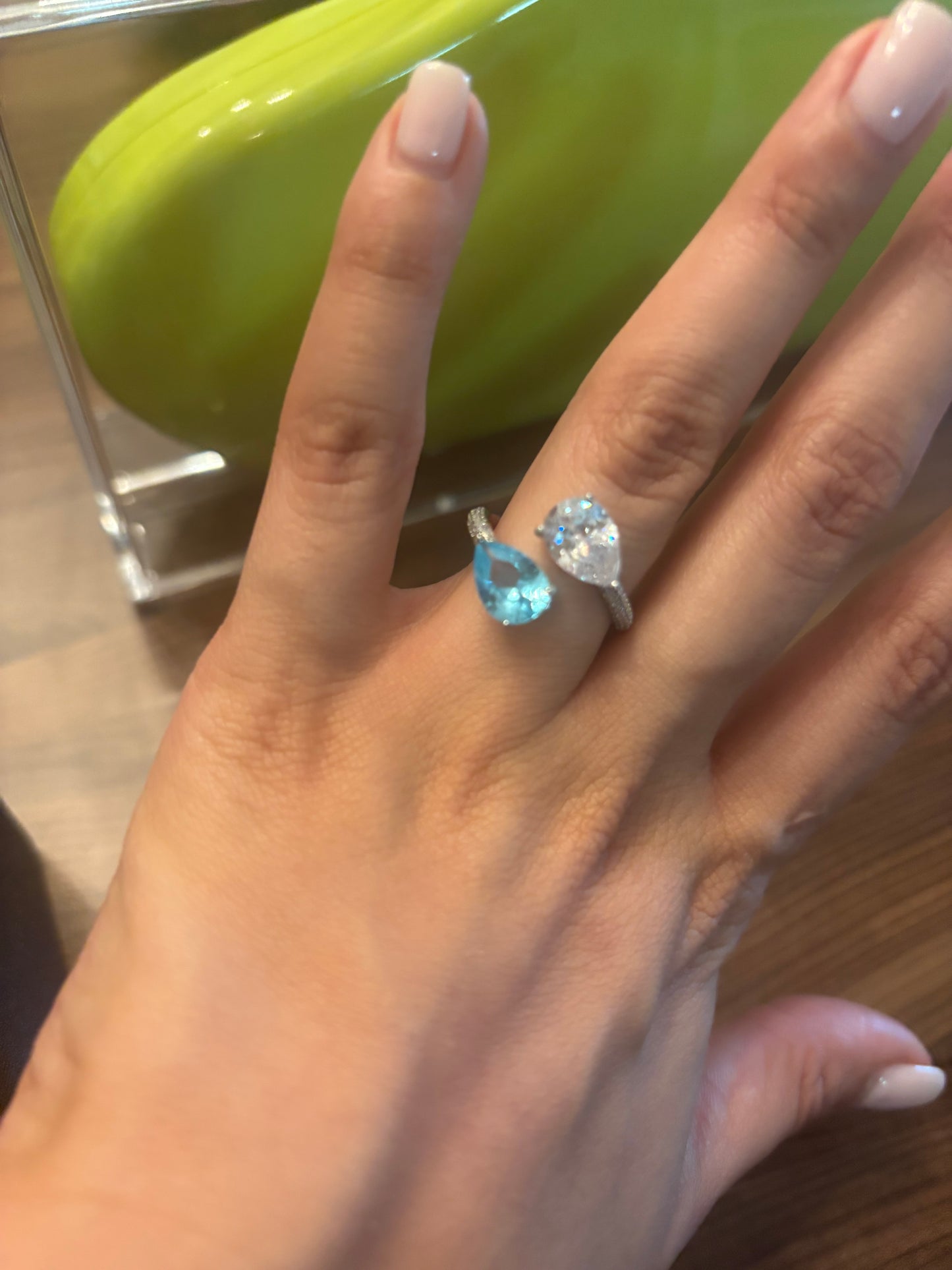 Anillo Aquamarine plata 925