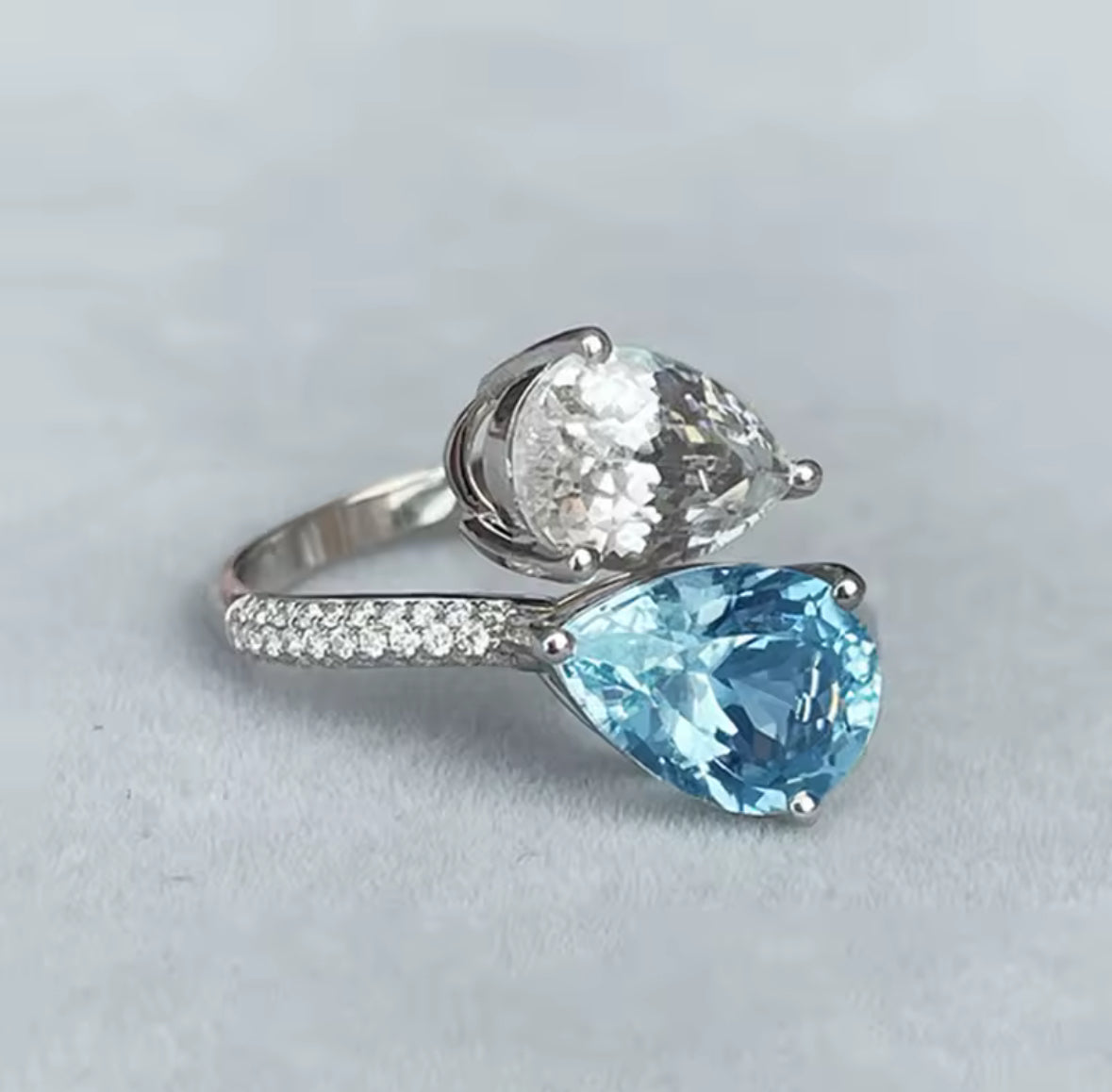 Anillo Aquamarine plata 925