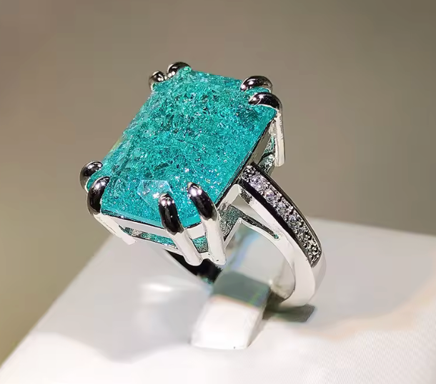 Anillo Tourmaline Aqua