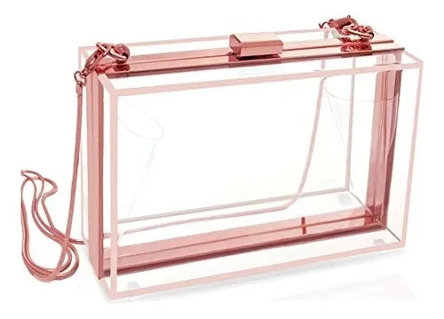 Clutch Acrílica Dorado & Rosegold