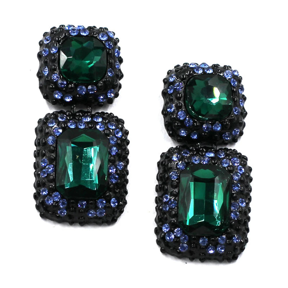 Aretes Azul con Verde